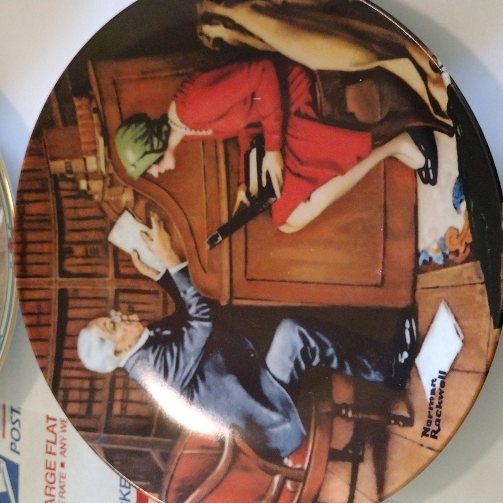 5 AUTHENTICATED NORMAN ROCKWELL PLATES - Picture 5 of 14